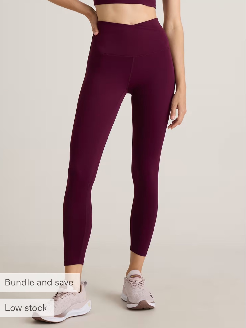Quince Deep Plum High-Rise Crossover Legging